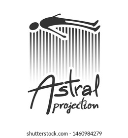 design of astral projection illustration