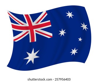 design Australia flag waving vector