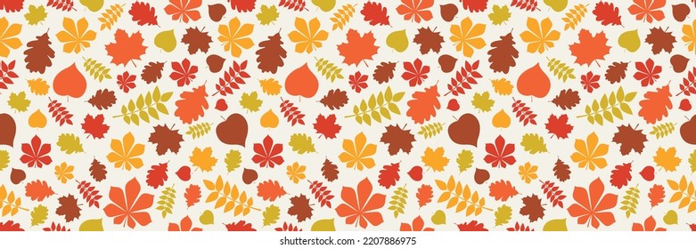 Diseño del patrón otoño. Fondo con hojas. Cartel. Vector