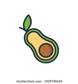 El diseño de la ilustración vectorial de vectores plana de frutas y verduras agudas, este vector es adecuado para iconos, logos, ilustraciones, pegatinas, libros, cubiertas, etc.