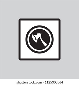 The design of axe symbol in black and white frame.