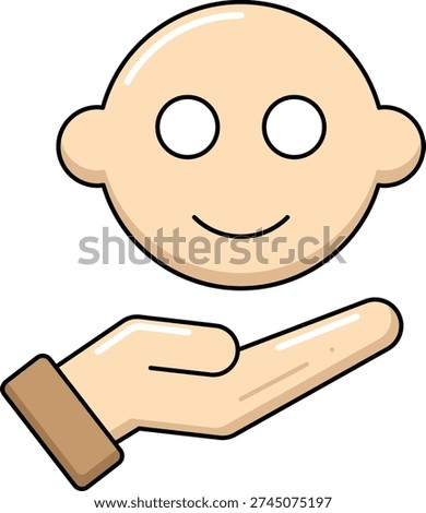 design Baby Coverage illustration icon