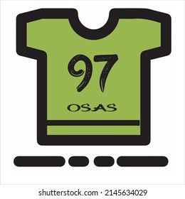 Design back number and name jersey football vector illustration