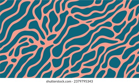 Design for backdrops with sea, rivers or water texture. The geometric background by stripes. Print for the cover of the book, postcards, t-shirts. Trendy surface design. Rounded spots, liquid effect.