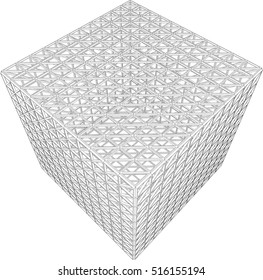 Design background 3d mesh. Geometric structure