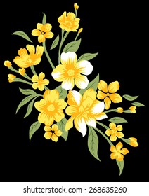 Design background with big bouquet.