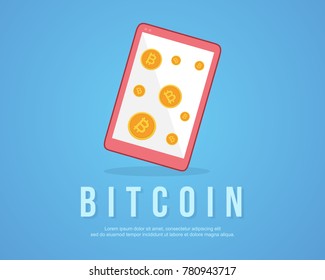 Design background bitcoin style collection