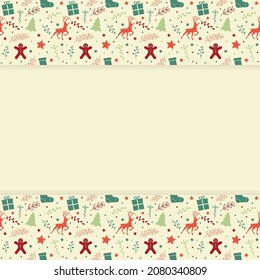 Design of a background with Christmas decorations. Vector