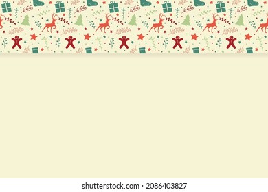 Design of a background with Christmas decorations. Vector
