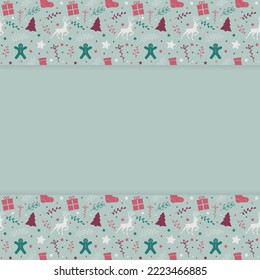 Design of a background with Christmas decorations. Vector