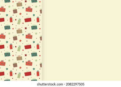 Design of a background with Christmas gift boxes. Vector