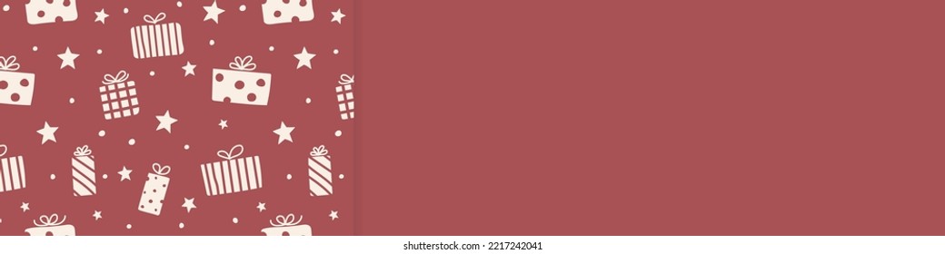 Design of a background with Christmas gift boxes. Vector