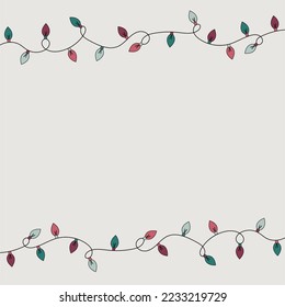 Diseño de un fondo con luces de Navidad. Vector