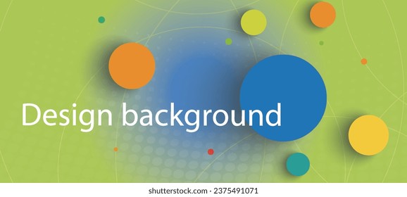 Design background with circles and lines in gradient colors