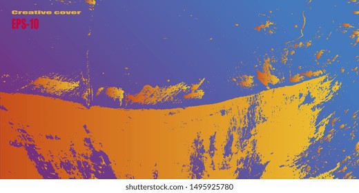 Design background. Designer decorative cover. Business card. Spotted textured background. Vector graphics. Creative vector background for banner and flyer. Spots and blots. EPS-10