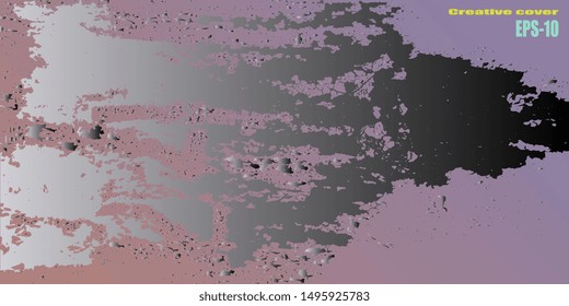 Design background. Designer decorative cover. Business card. Spotted textured background. Vector graphics. Creative vector background for banner and flyer. Spots and blots. EPS-10