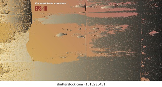 Design background. Designer decorative cover. Business card. Spotted textured background. Vector graphics. Creative vector background for banner and flyer. Spots and blots. EPS-10