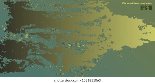 Design background. Designer decorative cover. Business card. Spotted textured background. Vector graphics. Creative vector background for banner and flyer. Spots and blots. EPS-10