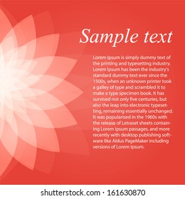 Design background with an element of a geometrical flower. A vector illustration.