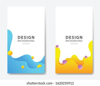 Design background with fluid wave style for social media post banner, cover. vector design.