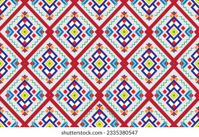 Design for Background, Frame, Border, or Decoration with Persian Ethnic Aztec Pattern Illustration in black and white color. Native Indian, Navajo, Inca Design, Ikat, geometric pattern