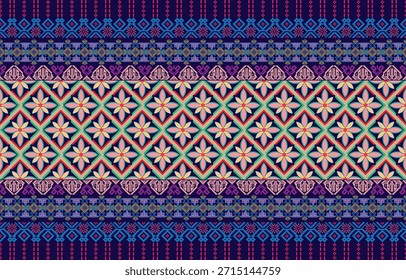 Diseño para fondo, marco, frontera o decoración con ilustración de patrón azteca étnico persa en color blanco y negro. Indio nativo, Navajo, diseño inca, Ikat, patrón geométrico

