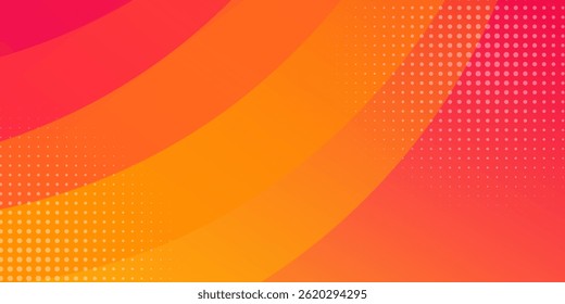 Design background gradient color. Yellow and pink gradient with halftone decoration abstract