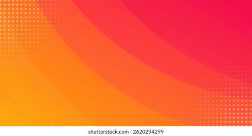 Desenhe a cor do gradiente do plano de fundo. Gradiente amarelo e rosa com decoração de meio-tom arte moderna abstrata