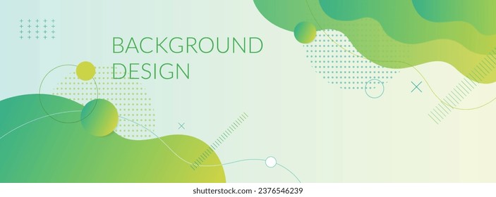 Design background invitation banner image consisting of a round wave pattern with a soft gradient and a circle