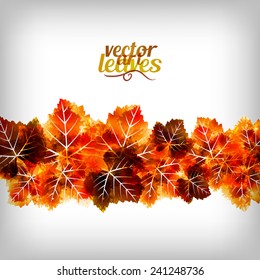 Design background with leaves. leaves Background for poster, cover, poster or flyers. Vector illustration
