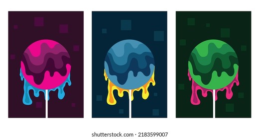 Design Background Lolipop color gradation for Banner, Flayer, Brochure, Poster, Website, Story Media Social.