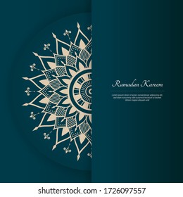The design background of a luxury mandala ornament,Ramadan kareem, eid mubarak, luxury ornamental mandala design background. 