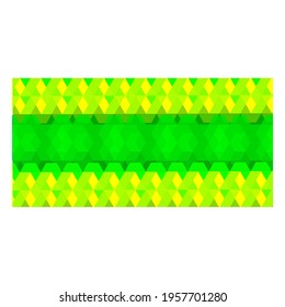 DESIGN BACKGROUND SIX AND TRIANGLE GREEN, YELLOW. FOR MOBILE OR BANNER APPLICATIONS