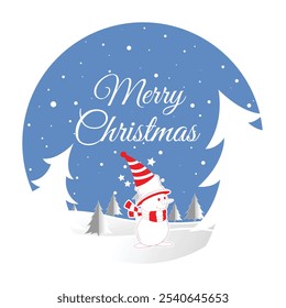 Design Background Sticker Merry Chirstmas