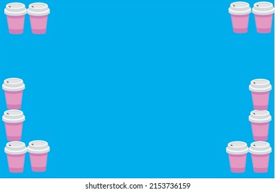 Design background strawberry ice cream illustration