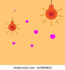 Design a background template on Valentine's Day