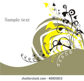 Design background with vegetative elements