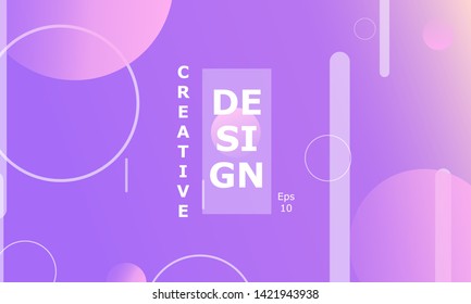 Design backgrounds element. Creative colorful wallpaper. Trendy gradient poster. Minimal abstract cover design. Vector illustration.