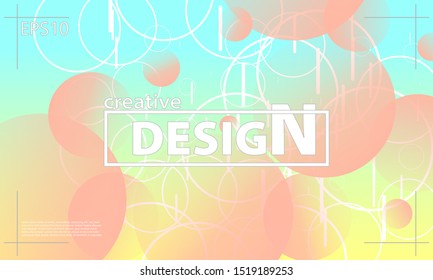 Design backgrounds element. Creative colorful wallpaper. Trendy gradient poster. Minimal abstract cover design. Vector illustration.