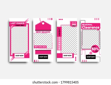 Design backgrounds for social media banner.Set of iocial media stories and post frame templates.Vector cover. Mockup for shop. Layout for promotion.