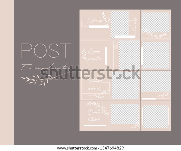 Design Backgrounds Social Media Banner Instagram Stock Vector Royalty Free