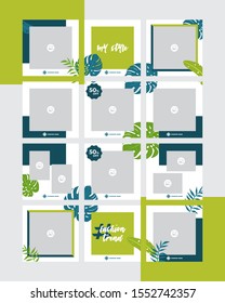 Design backgrounds for social media banner.Endless square puzzle layout.