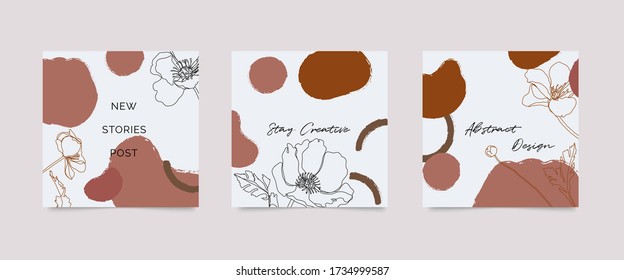Design backgrounds for social media post and stories. Photo frame template for shop , fashion, blog, web ads. Trendy Memphis design cover. Abstract shape with minimal design. Vector  illustration.
