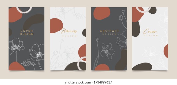Design Hintergrund für Social Media Post und Geschichten. Fotorahmenvorlage für Shop , Mode, Blog, Web-Anzeigen. Trendige Memphis-Designabdeckung. Abstrakte Form mit minimalem Design. Vector-Abbildung.