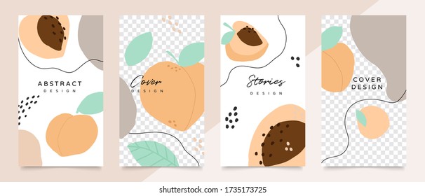 Design backgrounds for social media post and stories. Photo frame template for shop , fashion, blog, web ads. Trendy Memphis design cover. Abstract shape with minimal design. Vector  illustration.