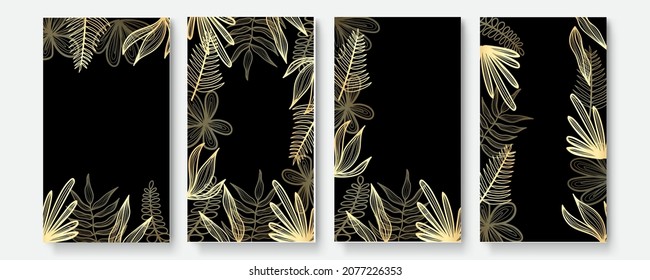 Design backgrounds for social media post and stories. Photo frame template for shop, fashion, blog, web ads. Trendy floral design cover minimal design