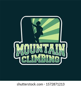 design badge mountain climbing for t shirt patch logo