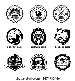 Design badges in retro style