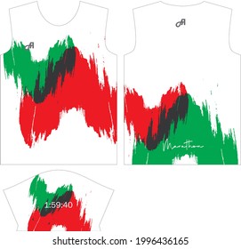 Design Baju Jersi. Sports t-shirt jersey design concept, sports jersey concept with front and back view for Soccer, Cricket, Football, Volleyball, Rugby, tennis, basketball, golf. Free Template Vector