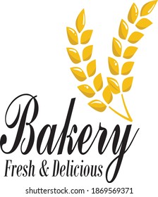 Design Bakery logo  with wheat